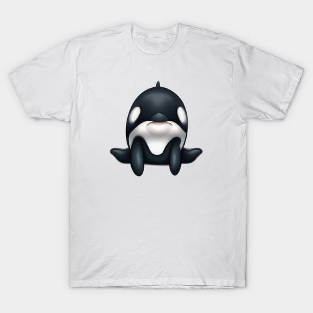 Cute Orca Drawing T-Shirt by Play Zoo